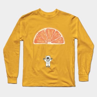 Orange spaceman Long Sleeve T-Shirt